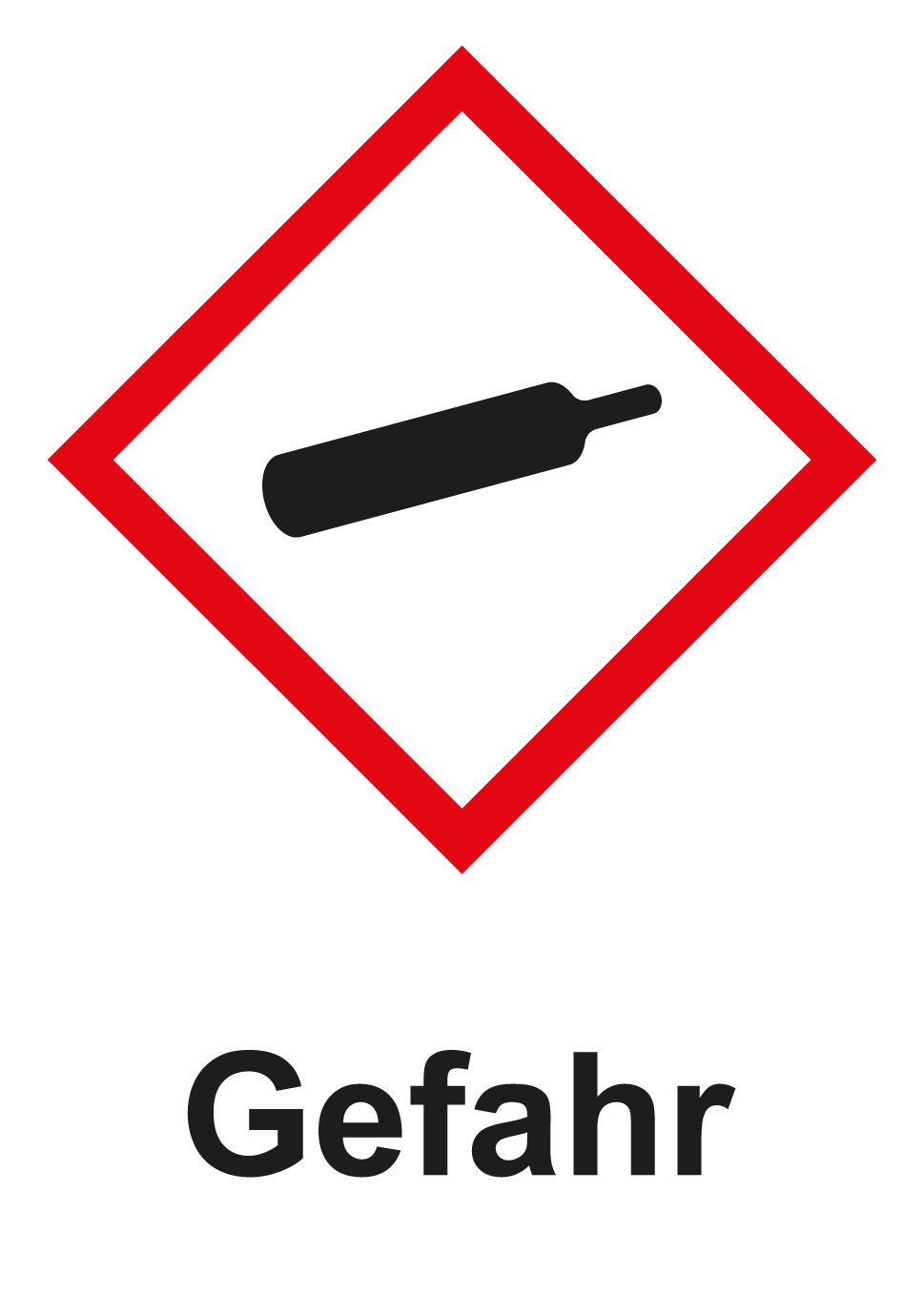 GHS Kennzeichnung - Gefahr, unter Druck stehende Gase