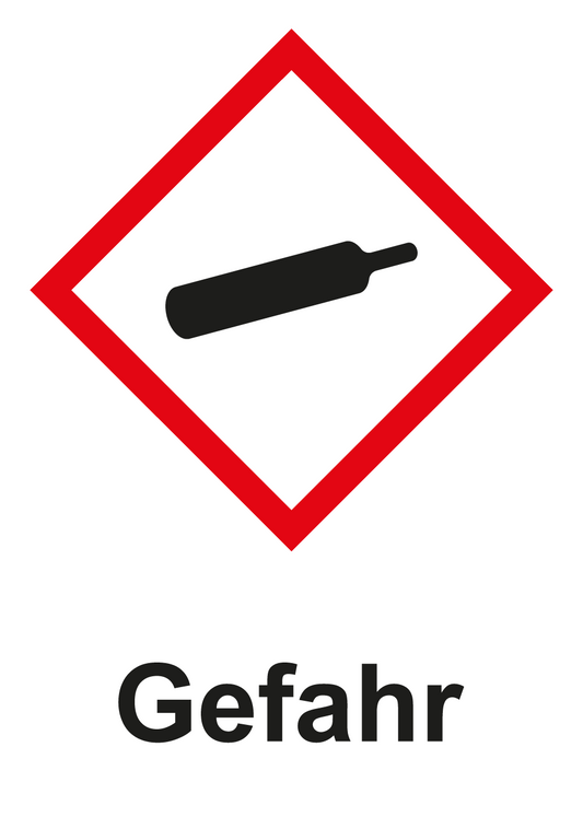 GHS Kennzeichnung - Gefahr, unter Druck stehende Gase