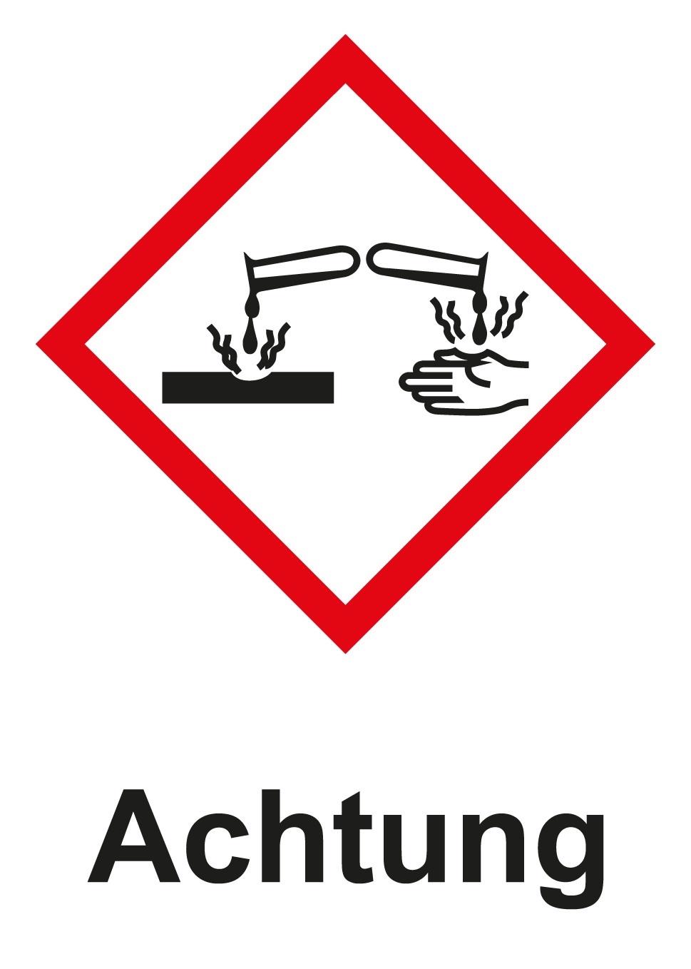 GHS Kennzeichnung - Achtung, ätzend
