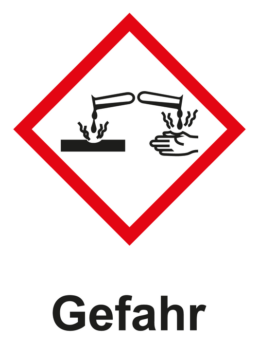 GHS Kennzeichnung - Gefahr, ätzend