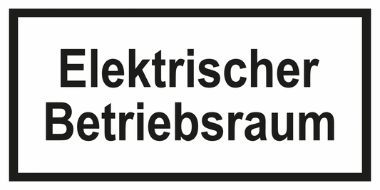 Hinweisschild - Elektrischer Betriebsraum