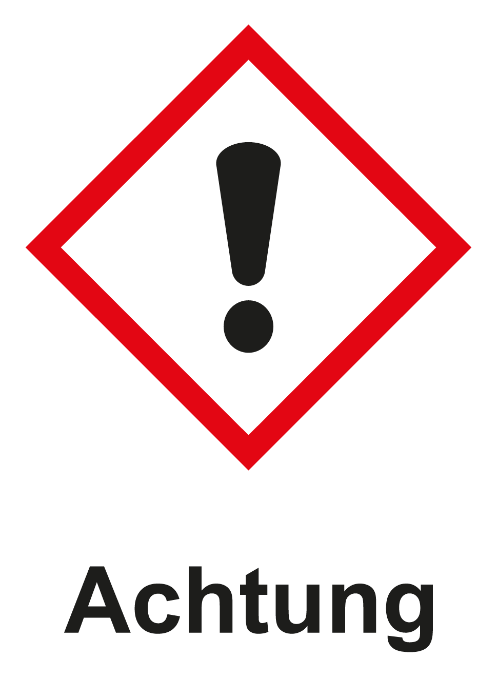 GHS Kennzeichnung - Achtung