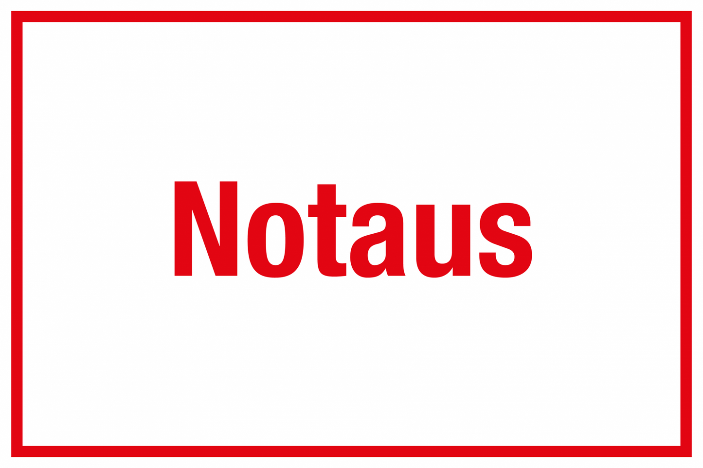 Schild für Gas- und Heizungsanlagen - Notaus