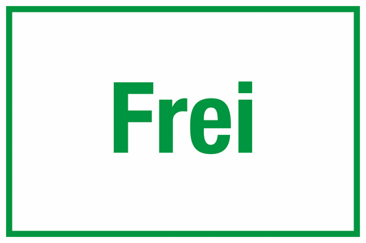 Hinweisschild - Frei