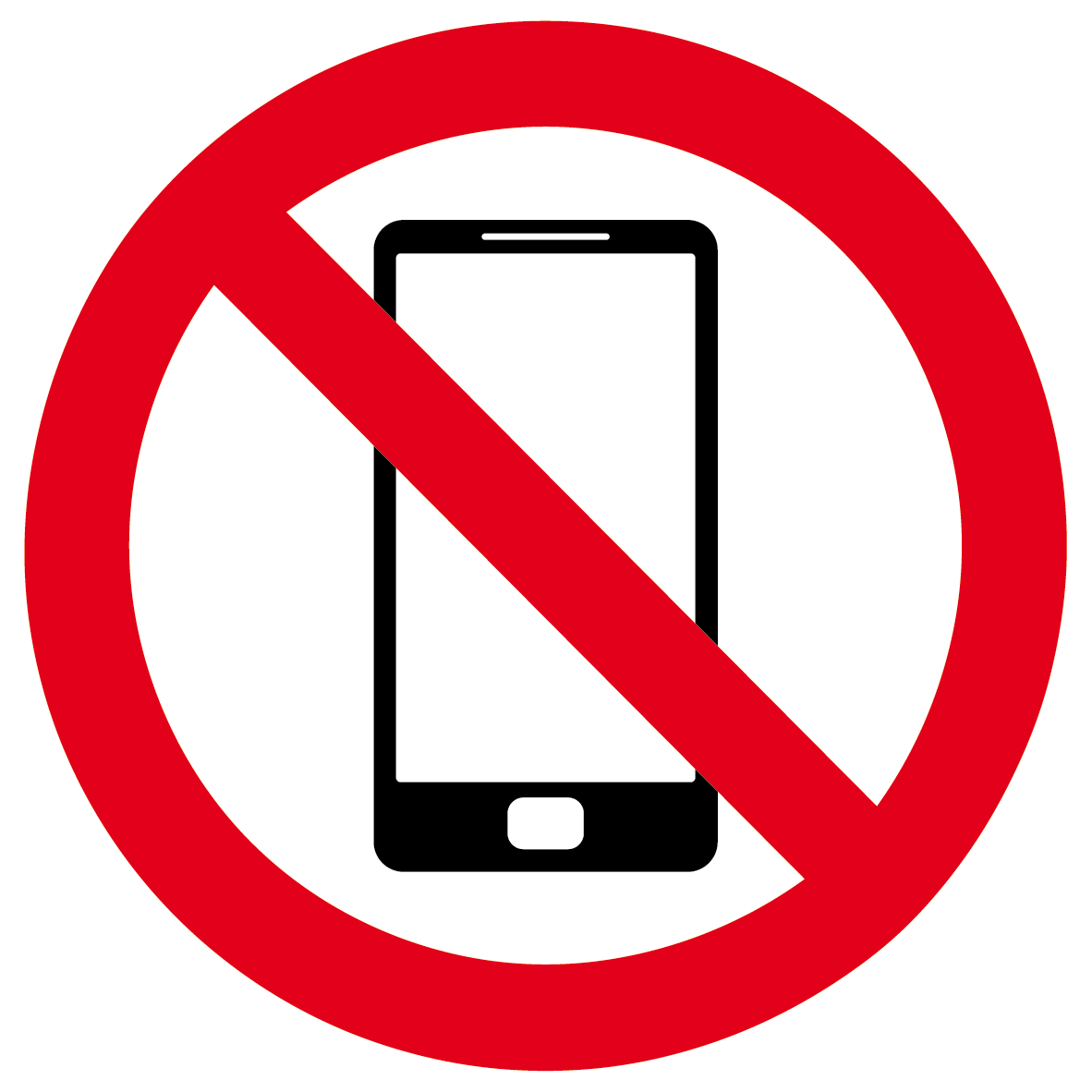 Verbotsschild - Smartphone verboten