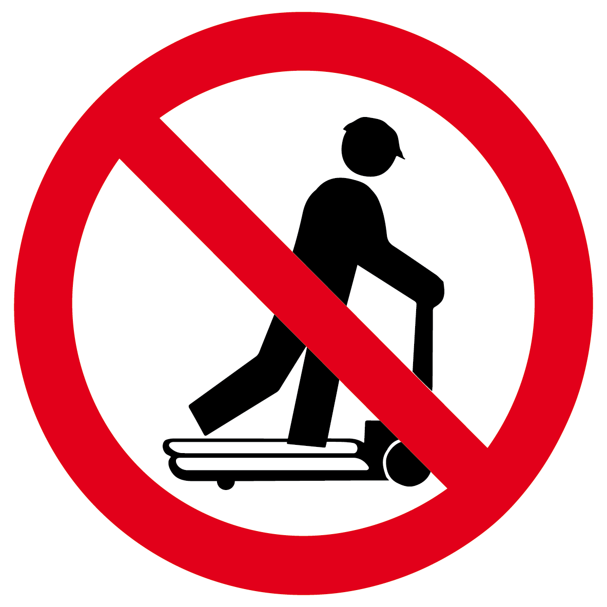 Verbotsschild - Elektro-Roller verboten