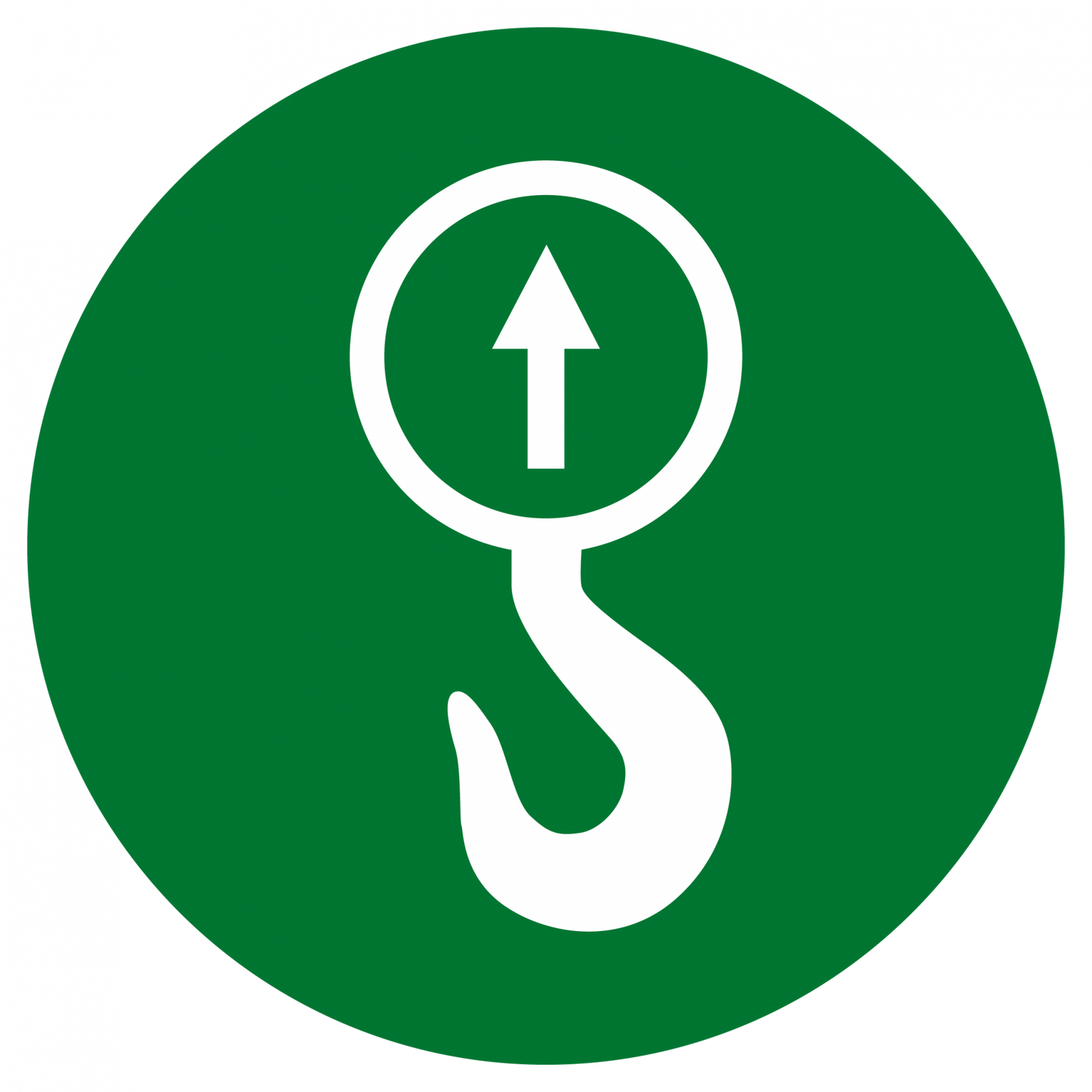 Hinweisschild - Nur Heben