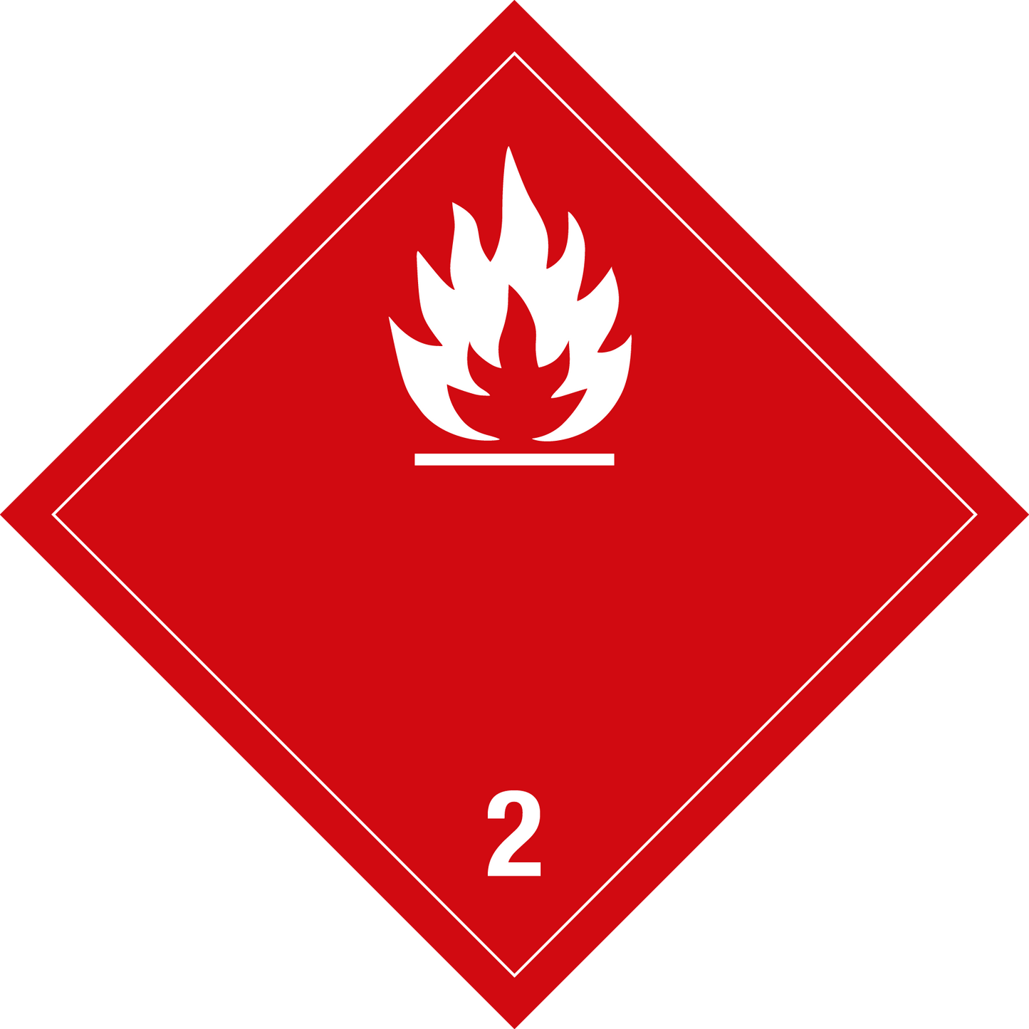 Gefahrgutschild - Entzündbare Gase