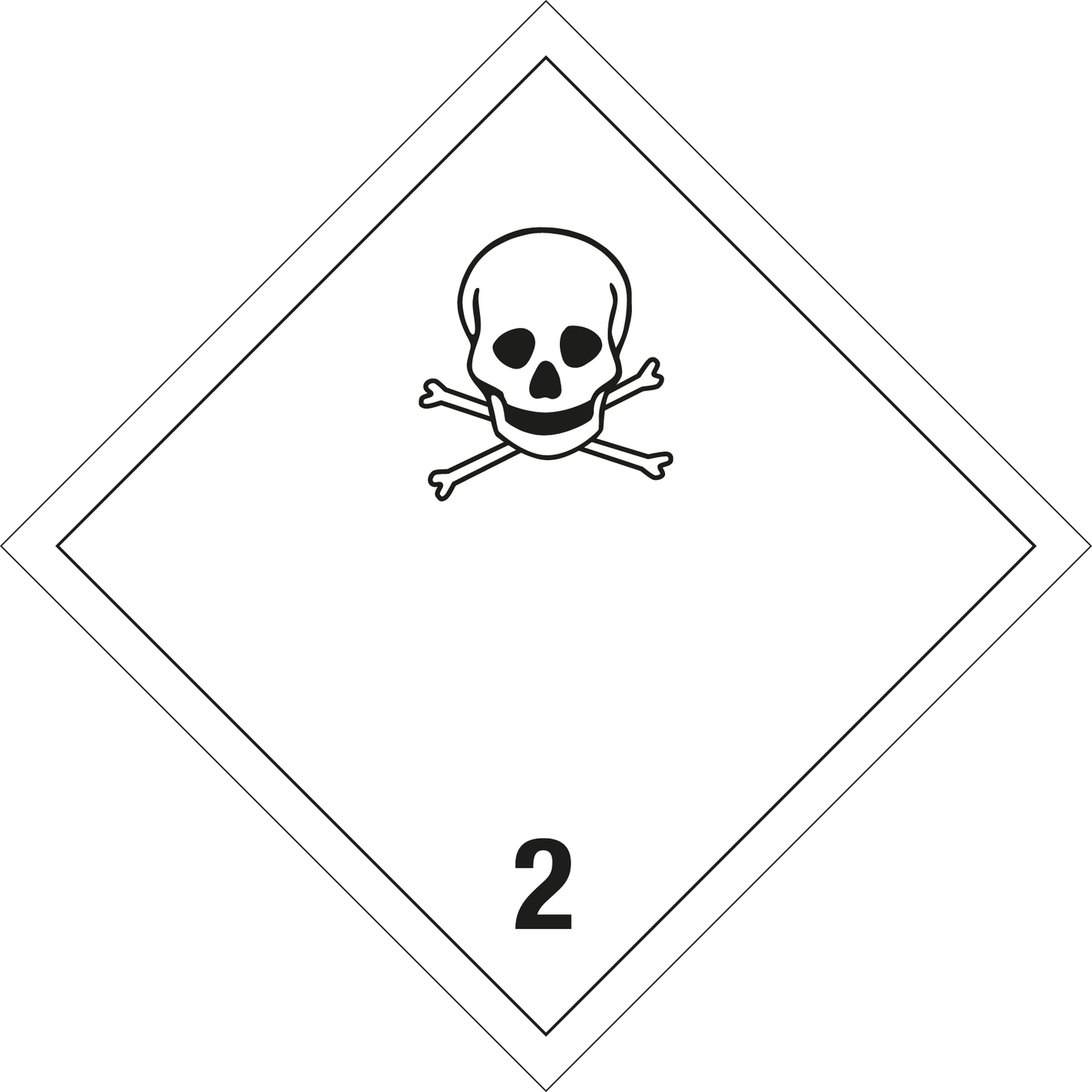 Gefahrgutschild - Giftige Gase