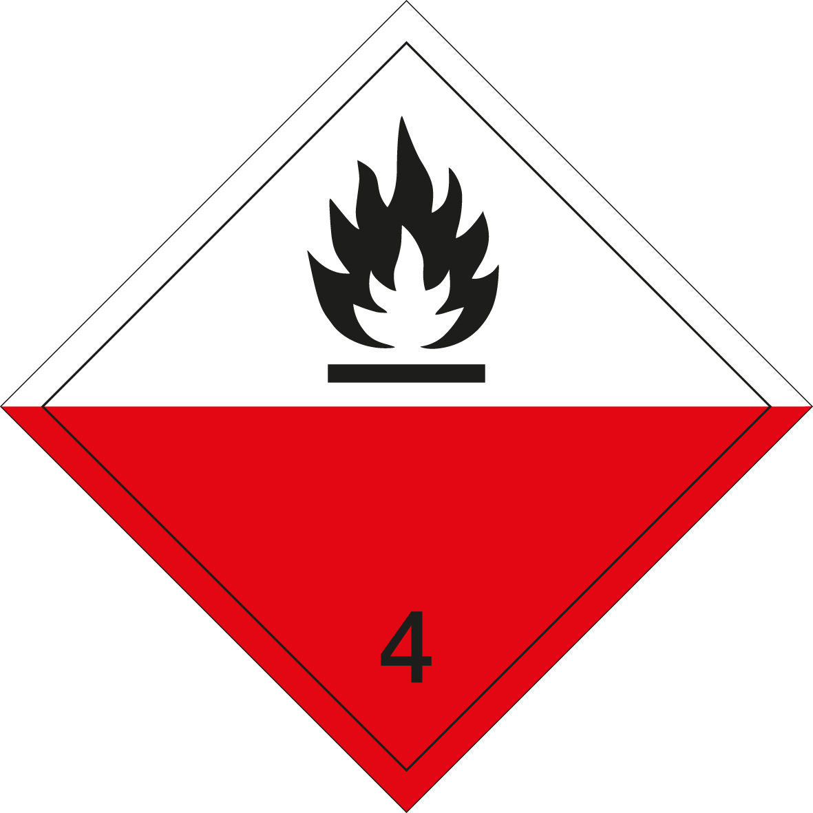 Gefahrgutschild - Selbstentzündliche Stoffe