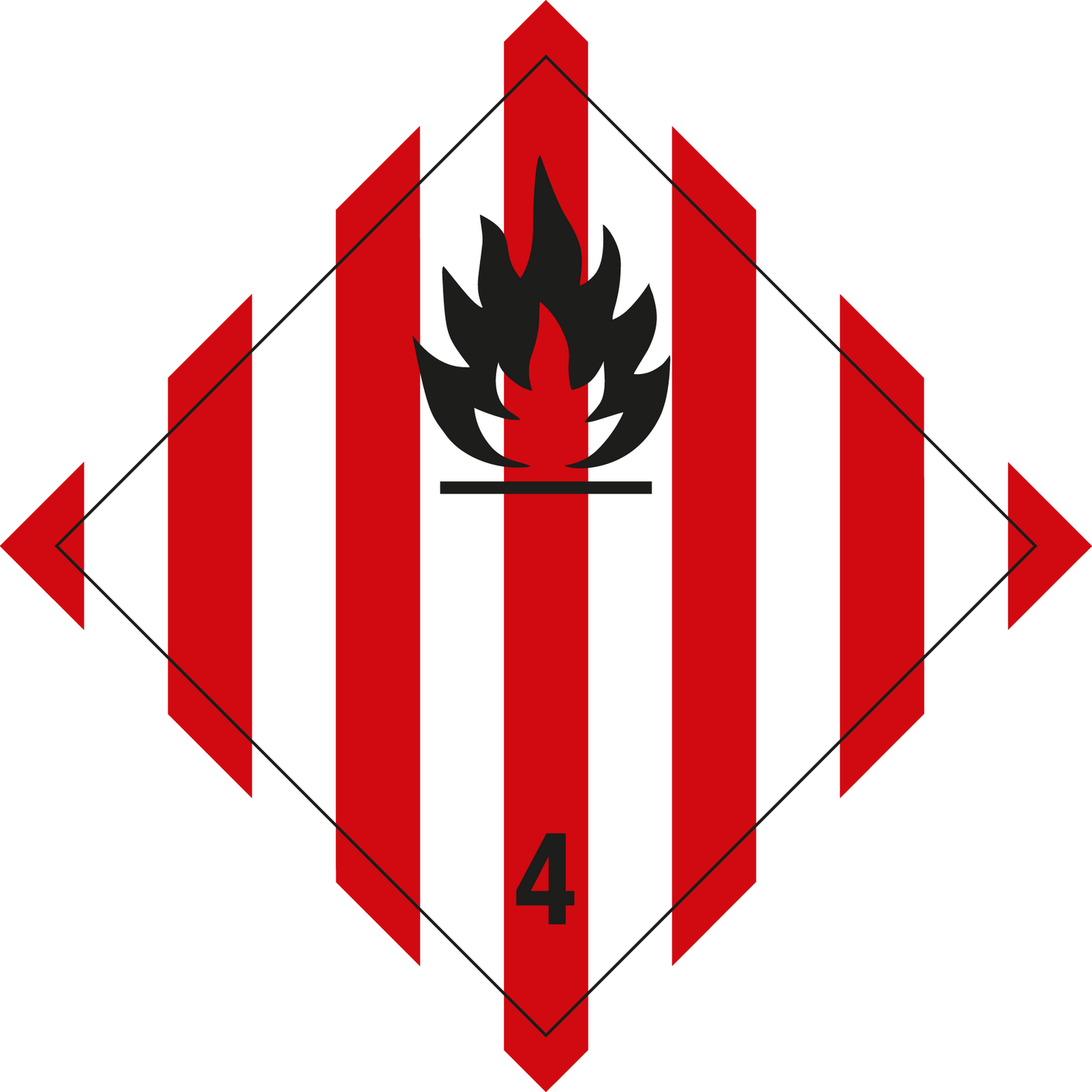 Gefahrgutschild - Entzündbare, feste Stoffe