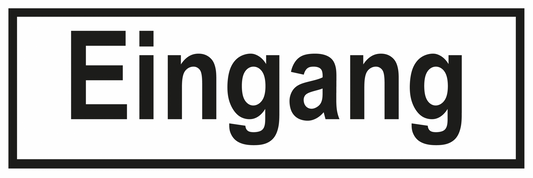 Zutrittsschild - Eingang