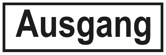 Zutrittsschild - Ausgang