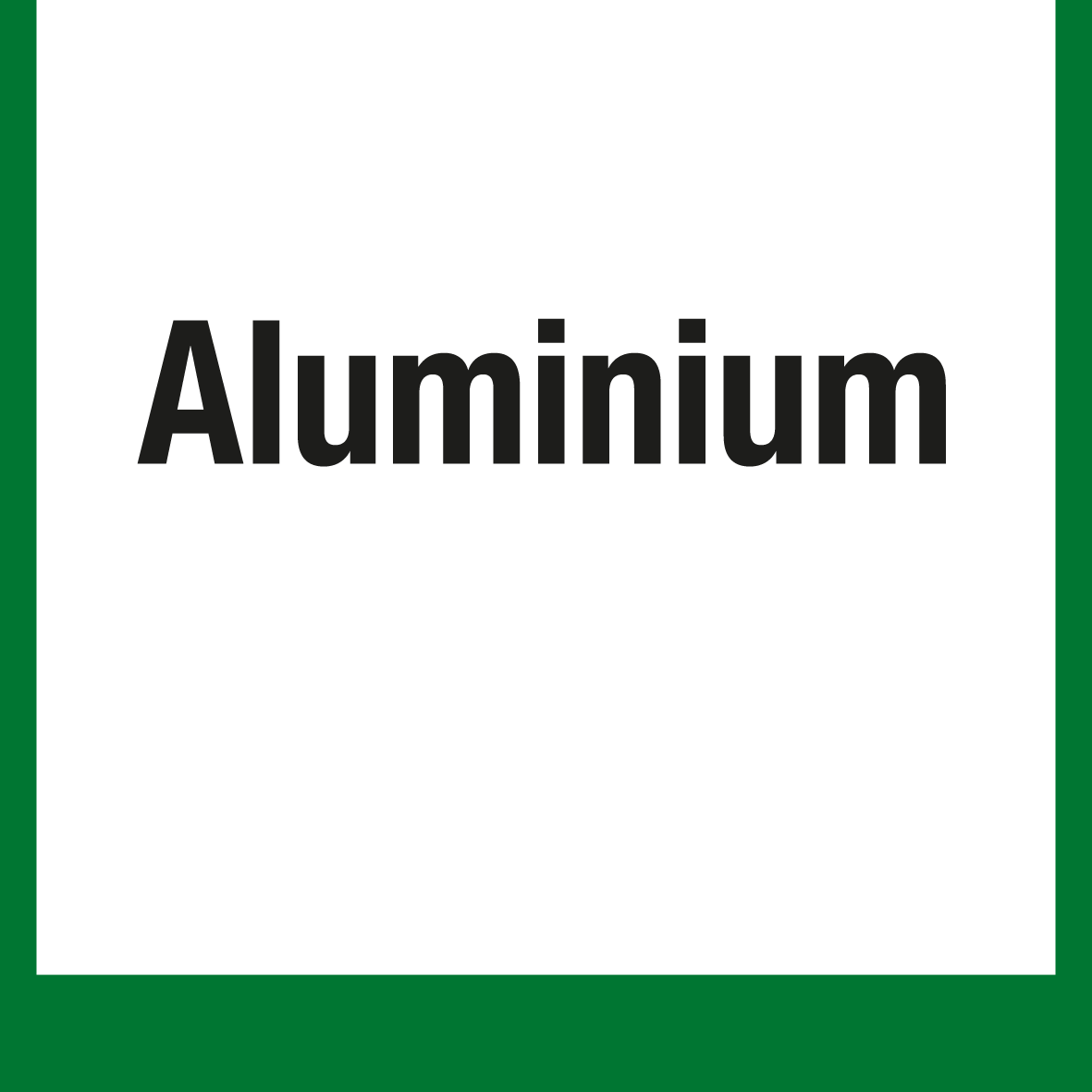 Wertstoffschild - Aluminium