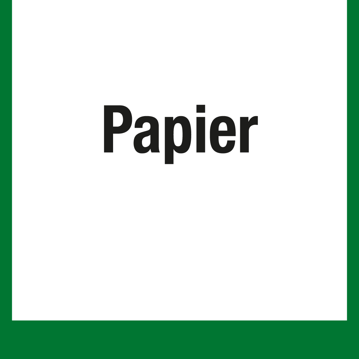 Wertstoffschild - Papier