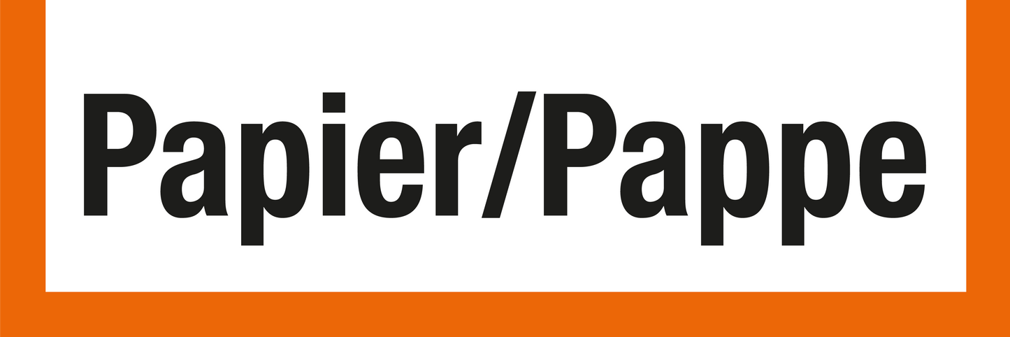 Wertstoffschild - Papier / Pappe