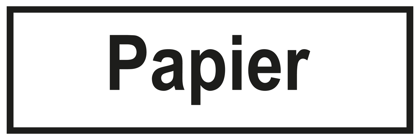 Wertstoffschild - Papier