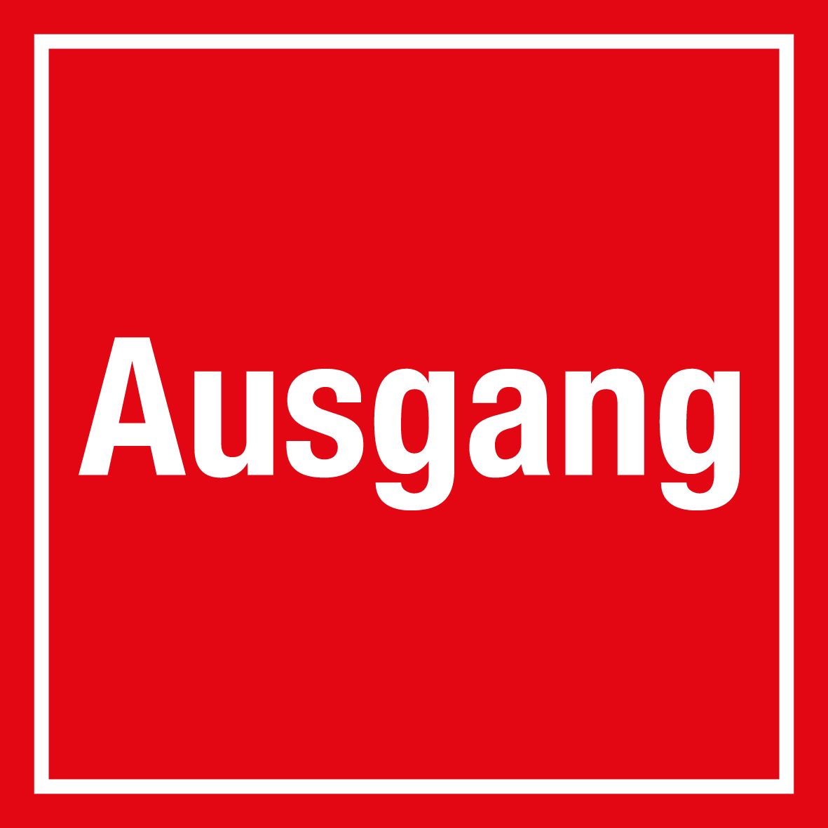Türschild - Ausgang