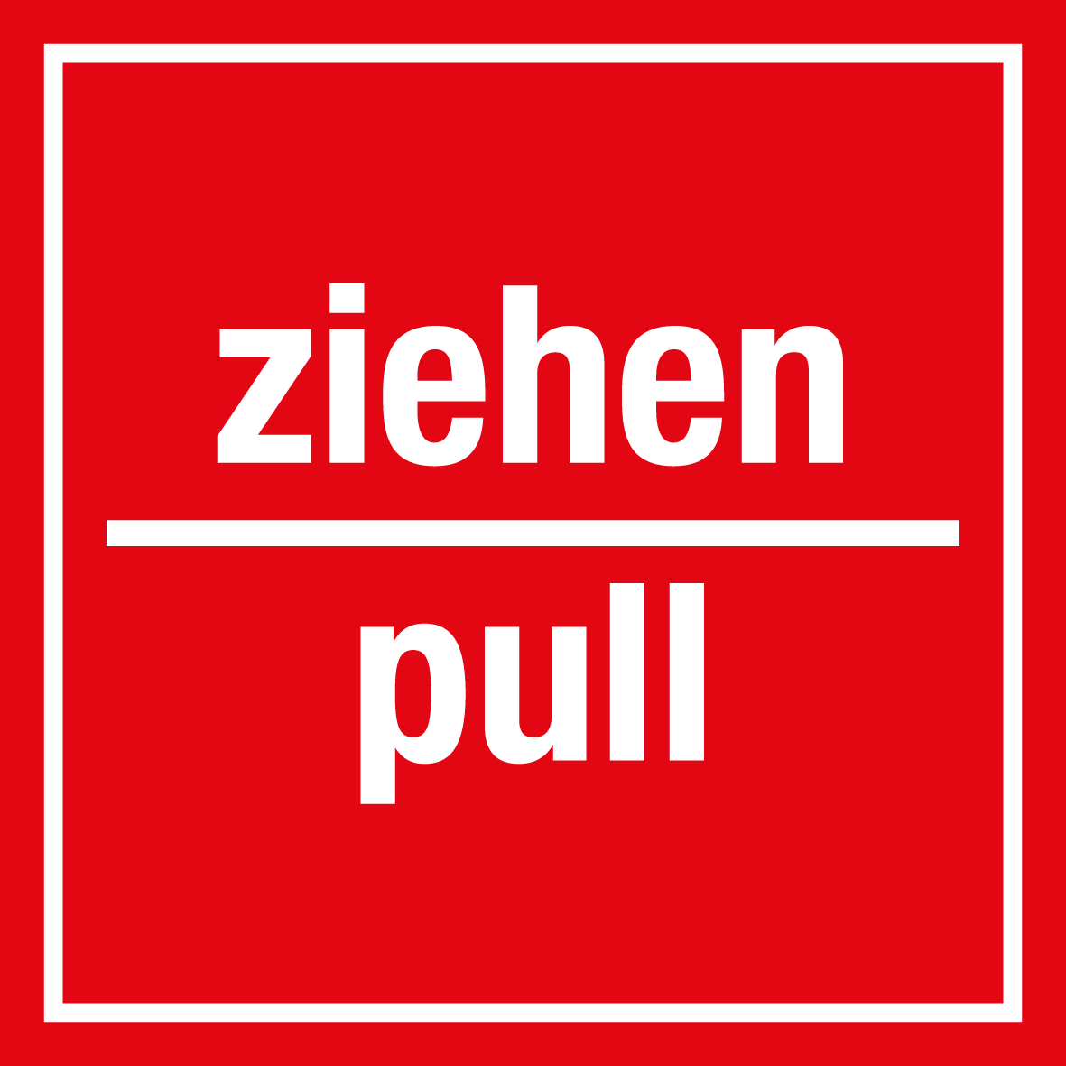 Türschild - ziehen/ pull