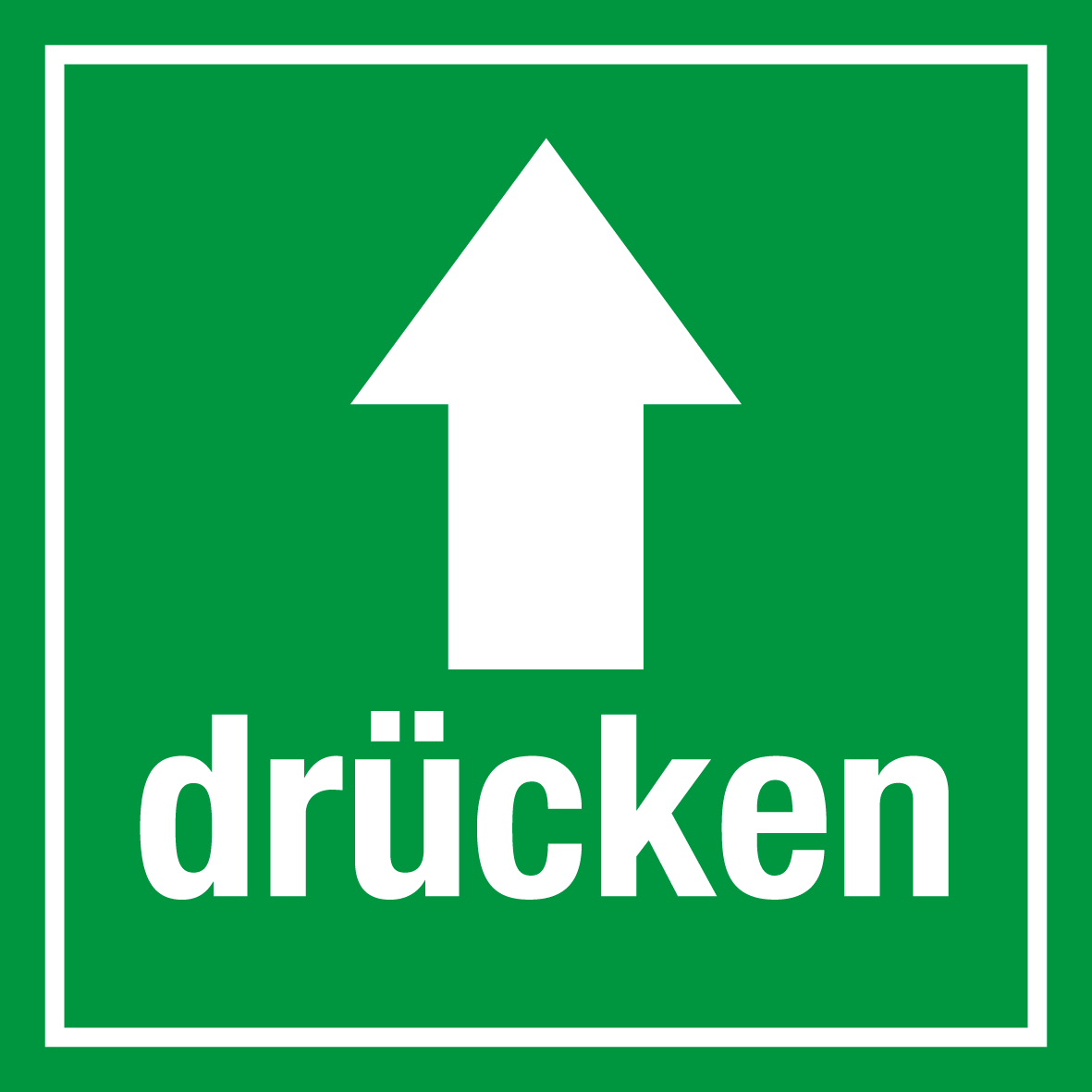 Türschild - drücken