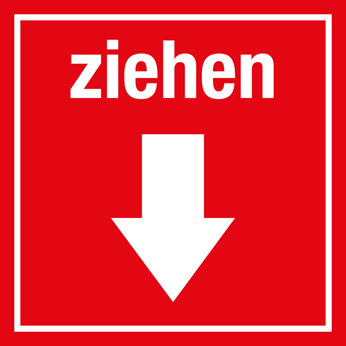 Türschild - ziehen