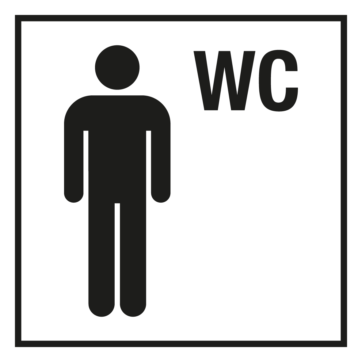 Türkennzeichnung - WC Herren