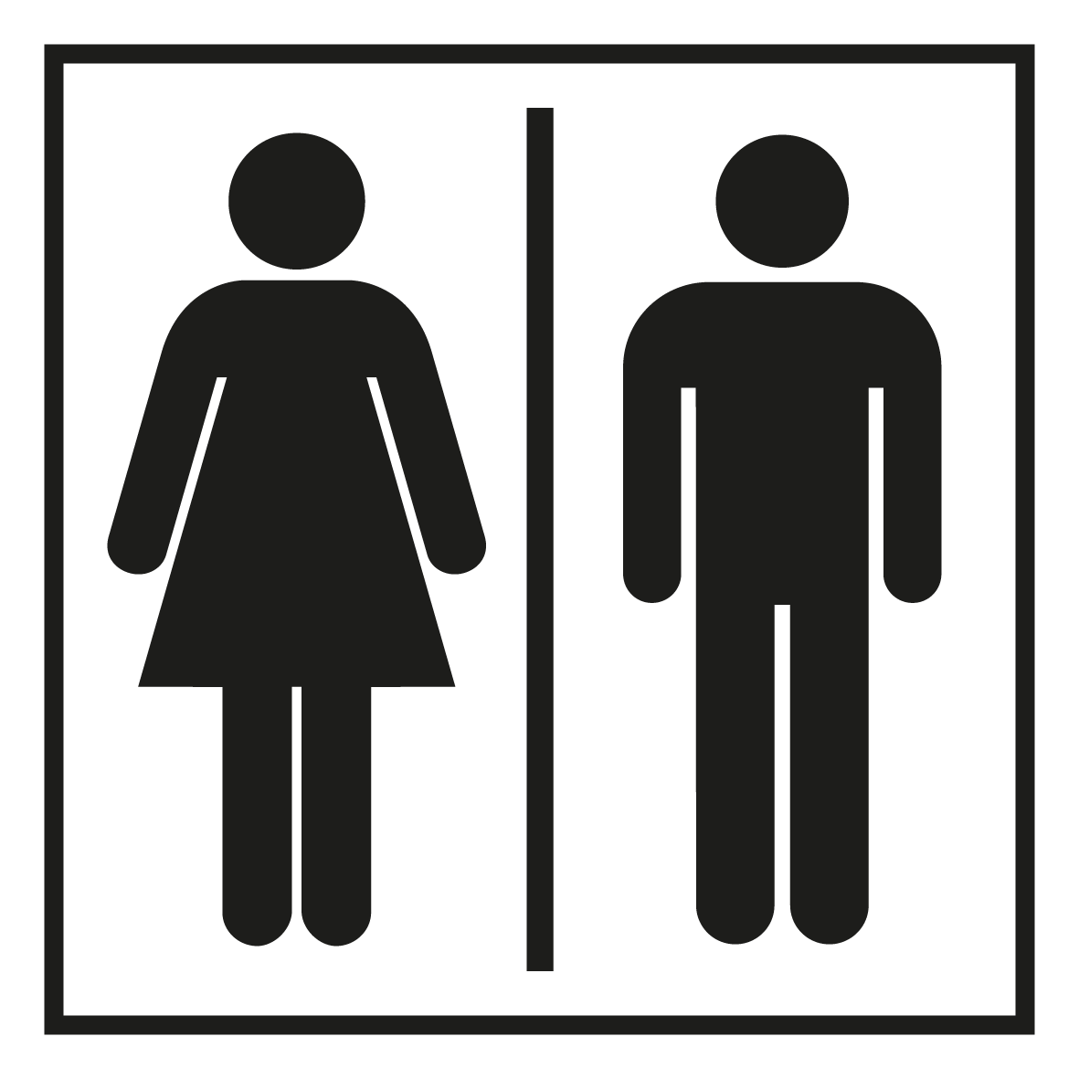 Türkennzeichnung - WC Damen | Herren