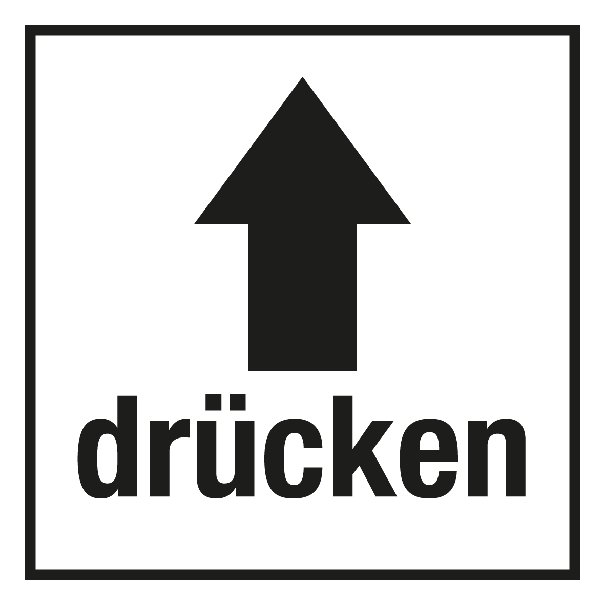 Türschild - drücken