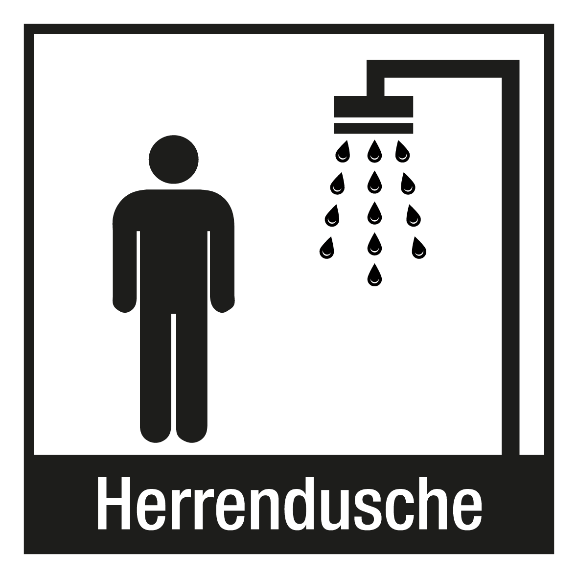 Türschild - Herrendusche