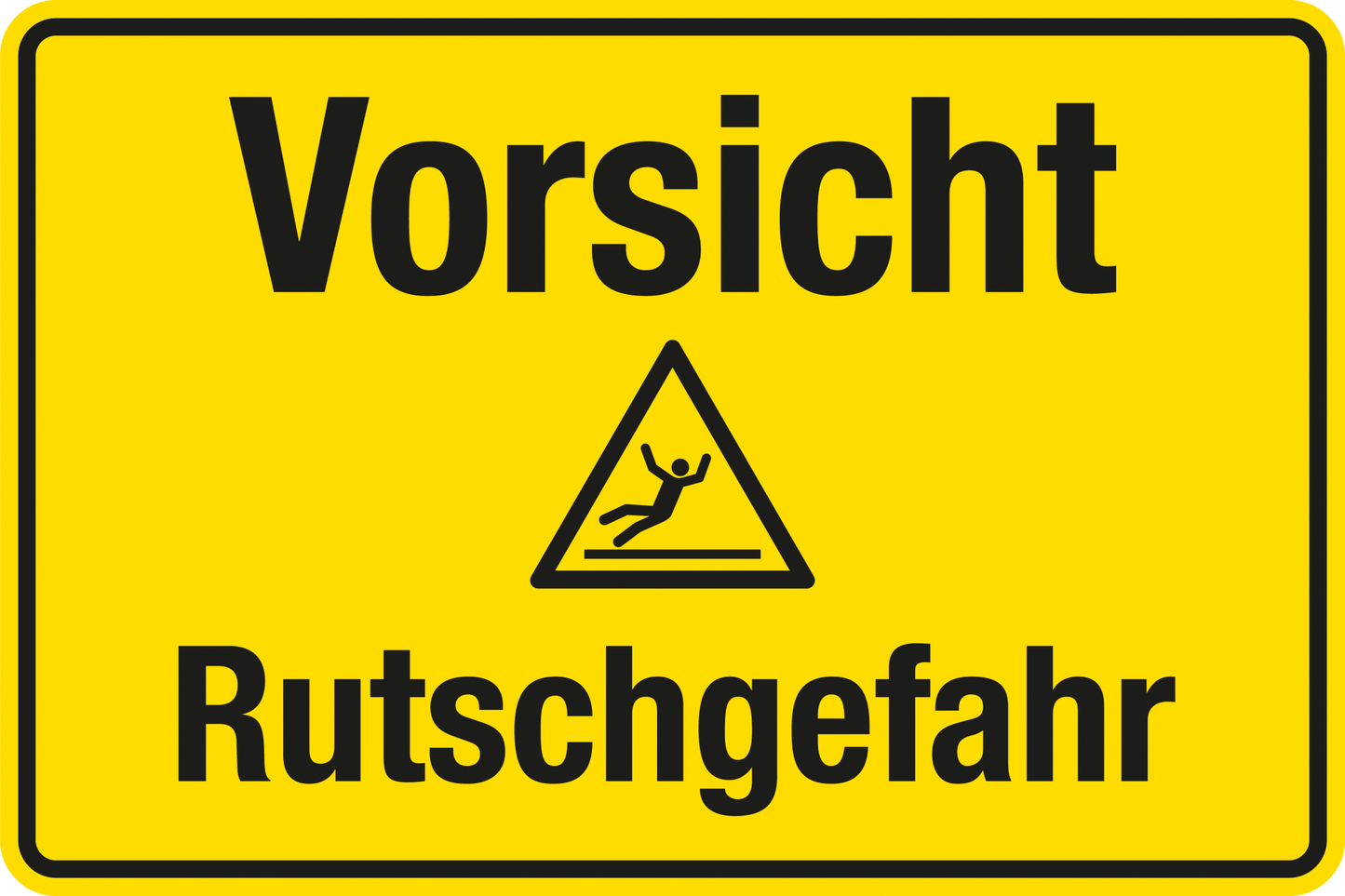 Winterschild - Vorsicht Rutschgefahr