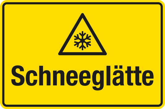 Winterschild - Schneeglätte