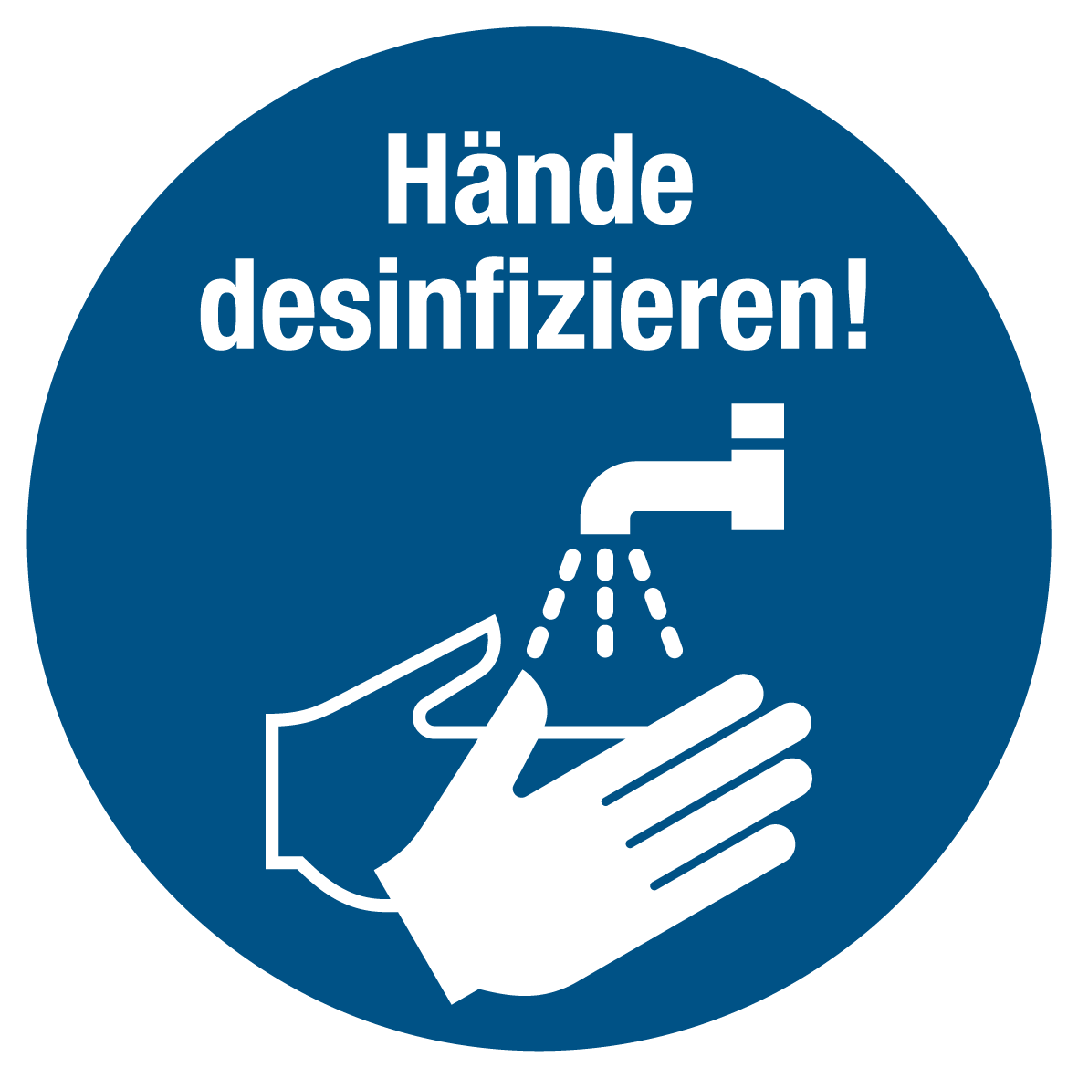 Gebotsschild - Hände desinfizieren