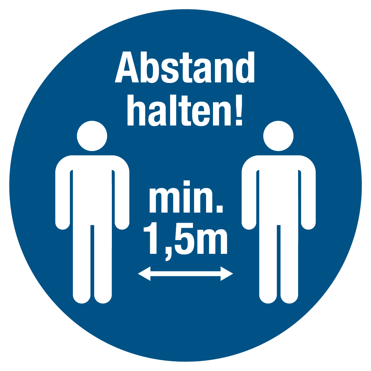 Gebotsschild - 1,5 m Abstand halten