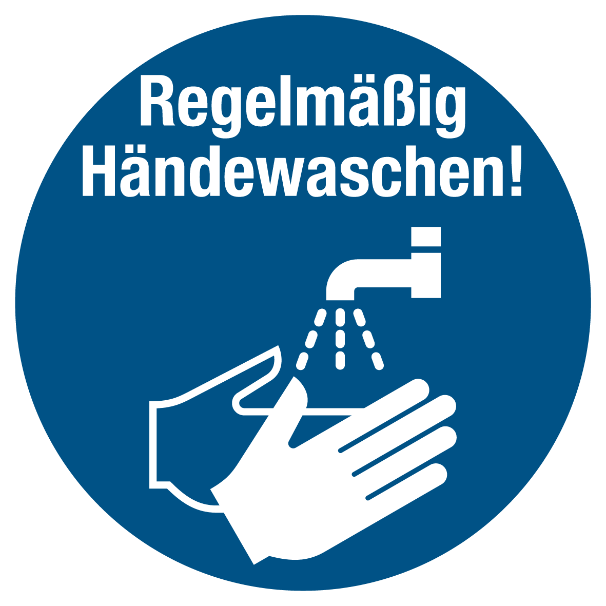 Gebotsschild - Regelmäßig Händewaschen!