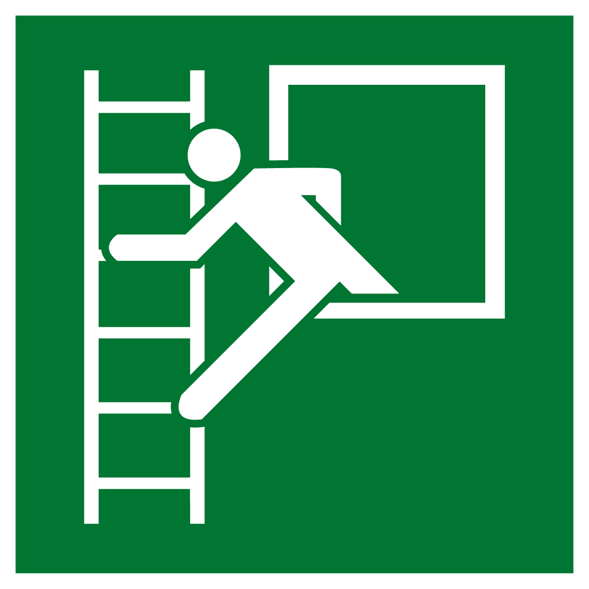 Rettungs- & Fluchtwegschild - Notausstieg mit Fluchtleiter