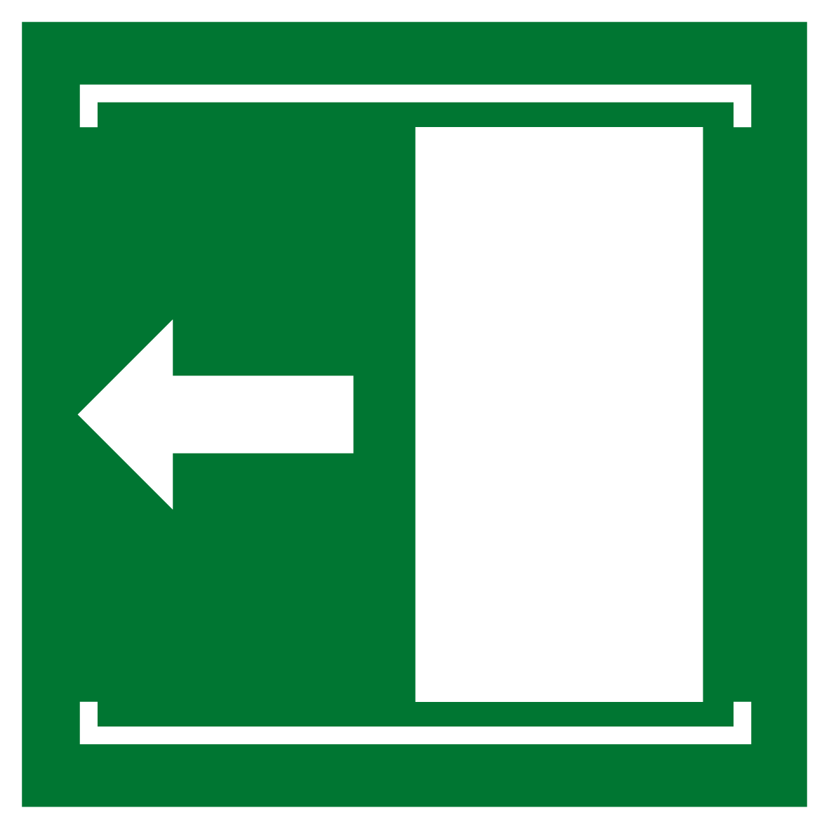 Rettungs- & Fluchtwegschild - Schiebetür öffnet links