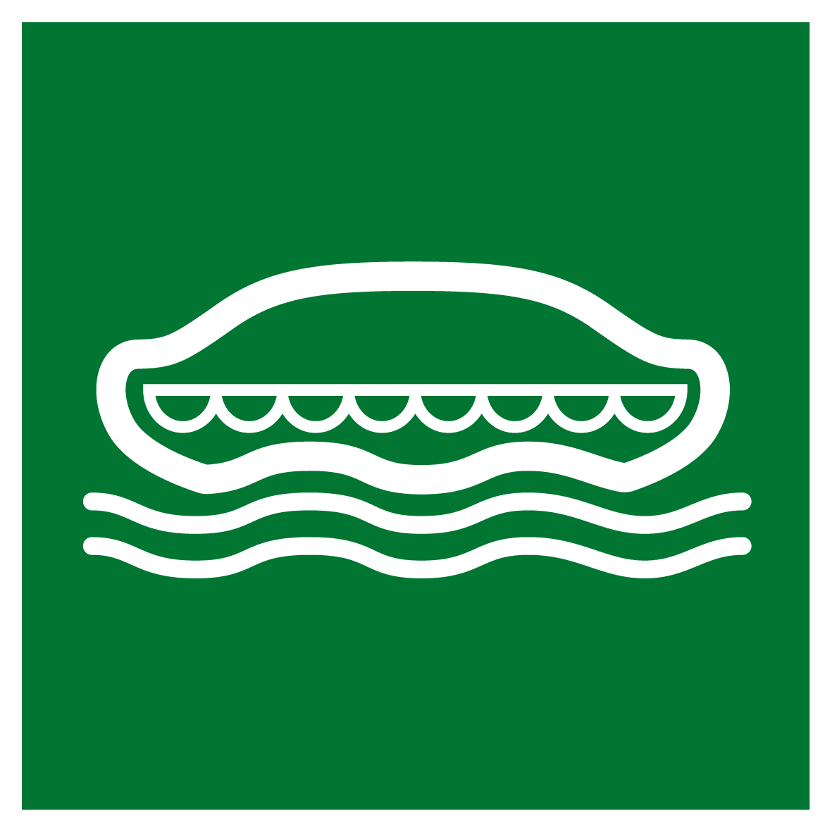 Rettungs- & Fluchtwegschild - Rettungsboot