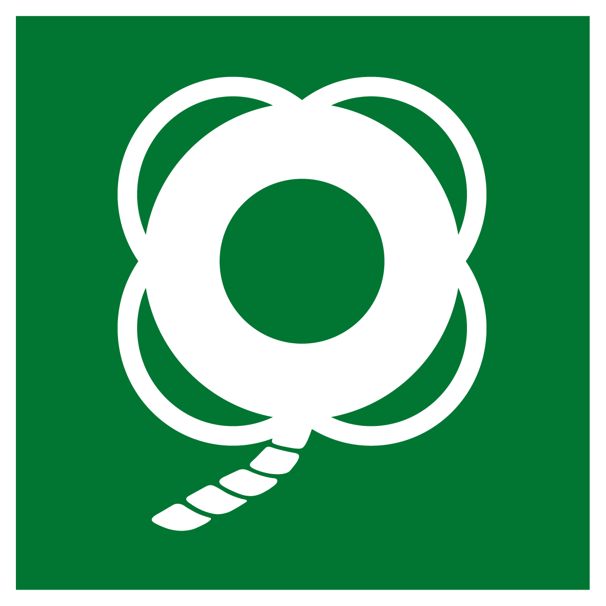 Rettungs- & Fluchtwegschild - Rettungsring mit Leine