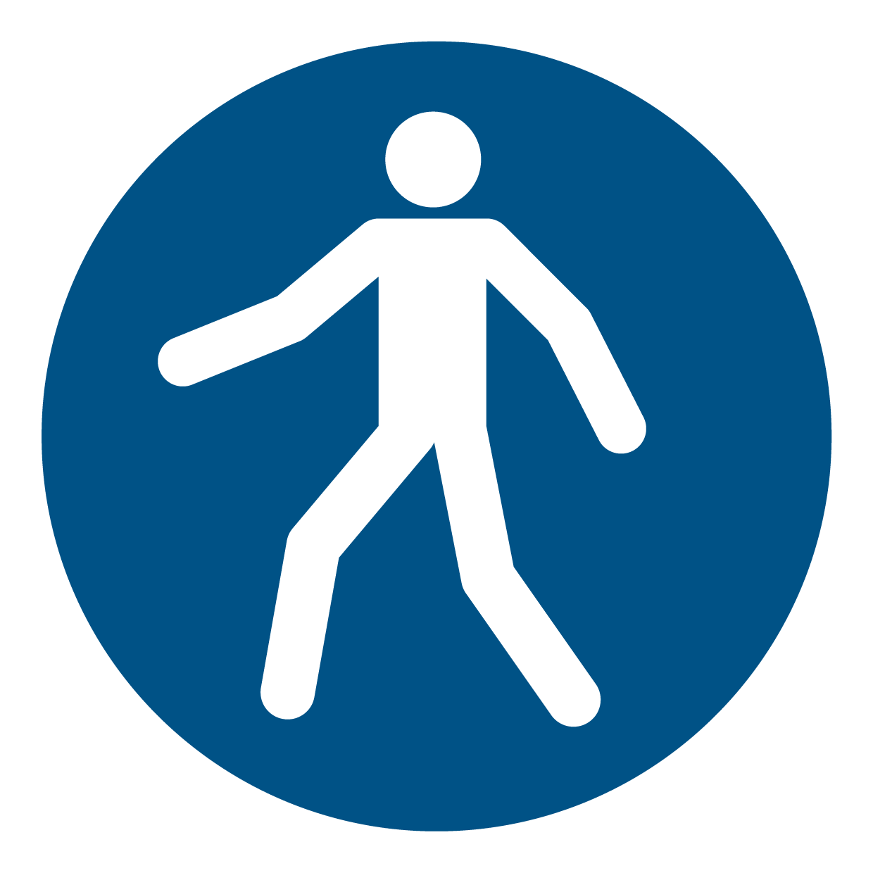 Gebotsschild - Fußgängerweg benutzen