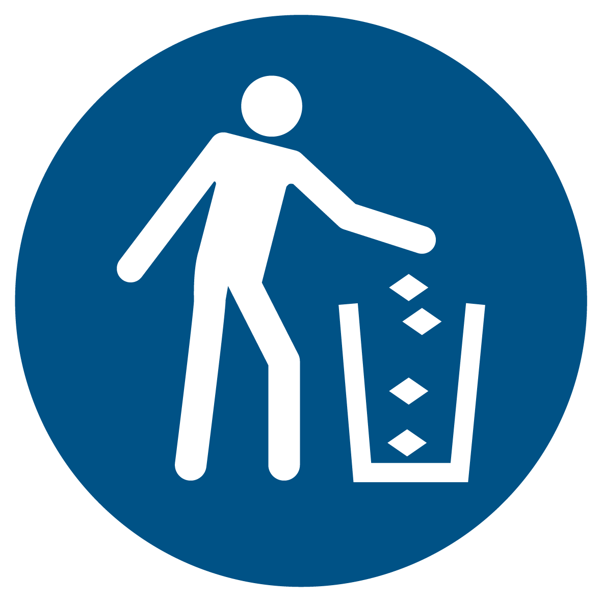 Gebotsschild - Abfallbehälter benutzen