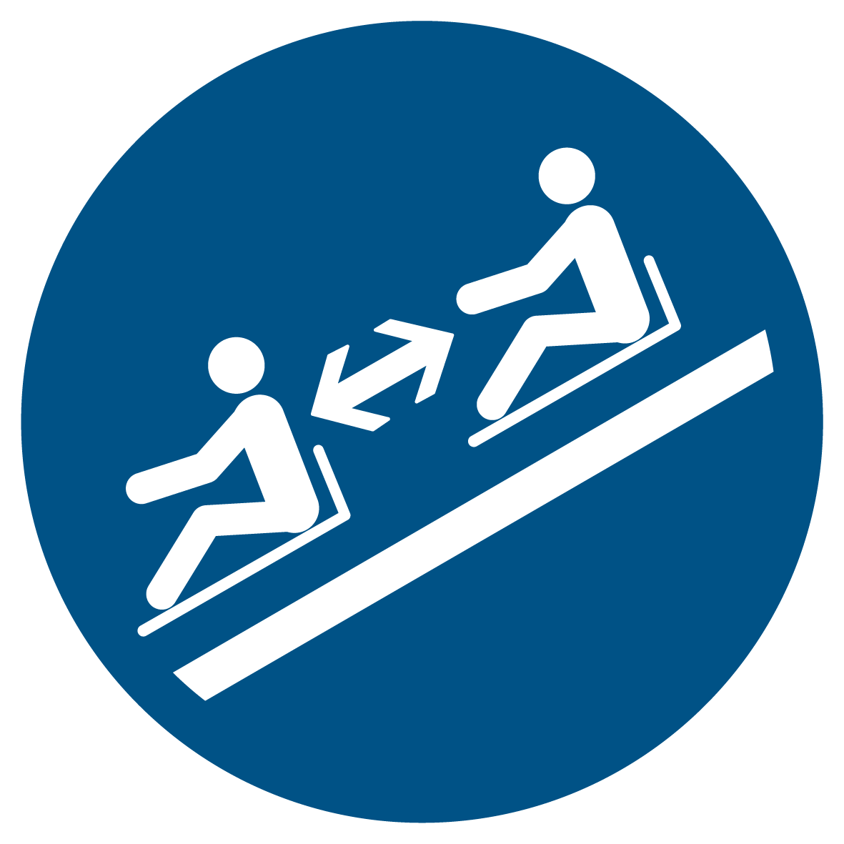 Gebotsschild - Abstand halten