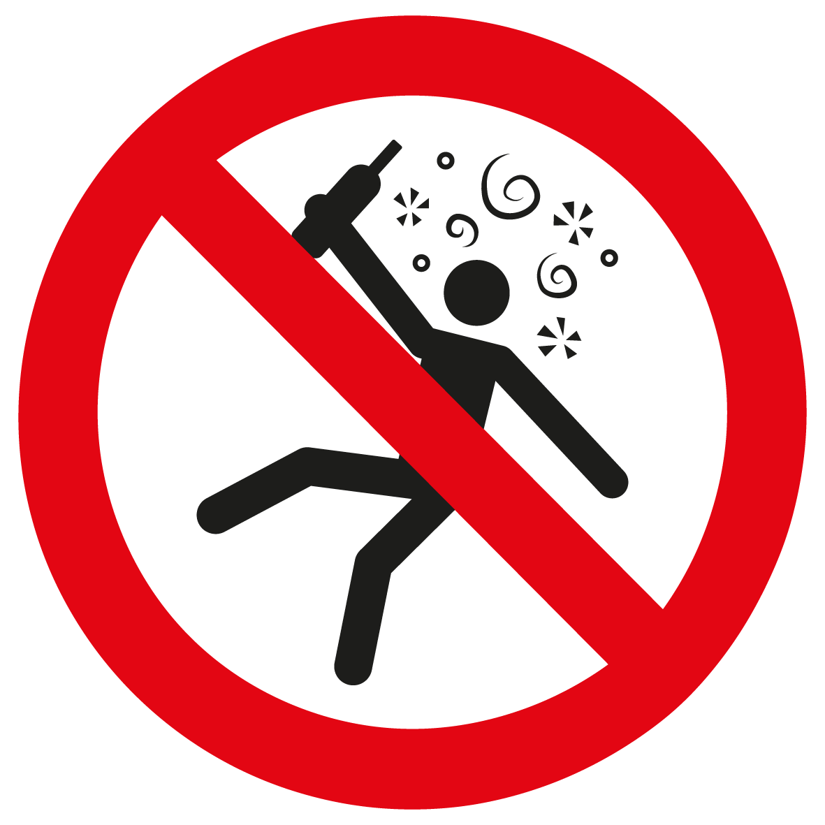 Verbotsschild - Für Personen im Rauschzustand verboten