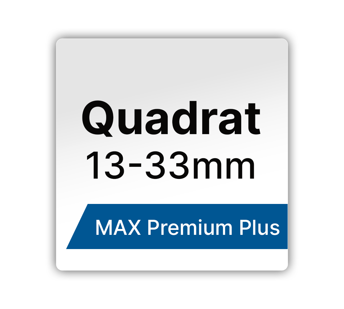Max Premium Plus Quadrat Etiketten - LabelMax 13-33mm Seitenlänge