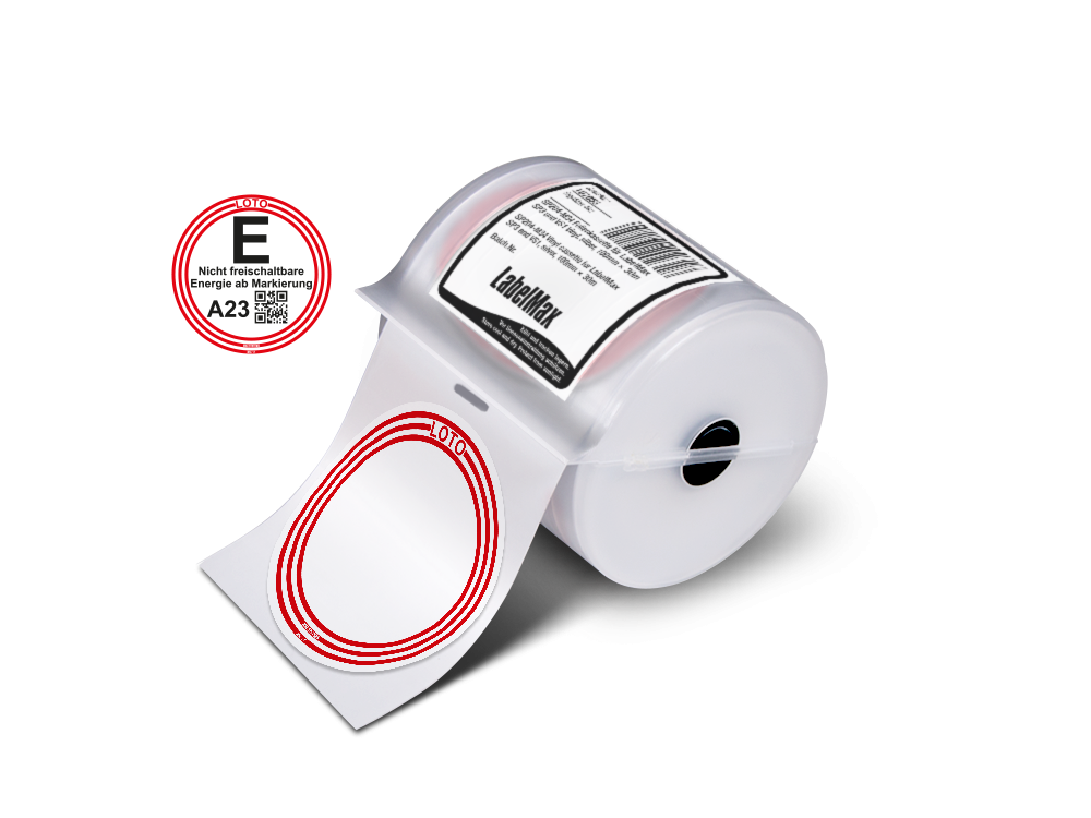 Max Premium Plus LOTO-Energiepunkt-Label Rund