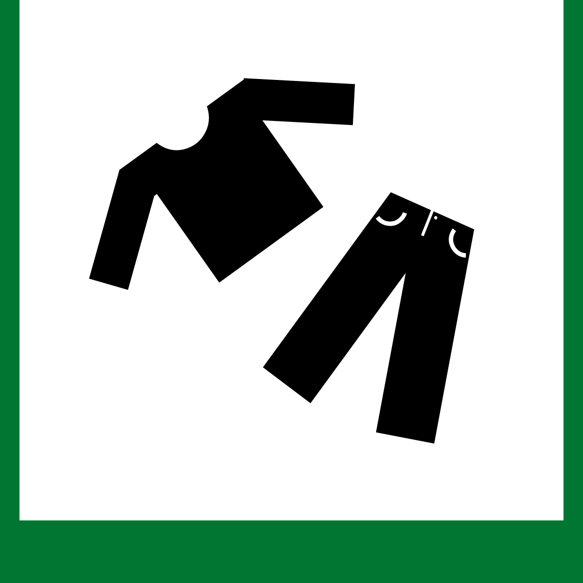 Wertstoffschild - Textilien