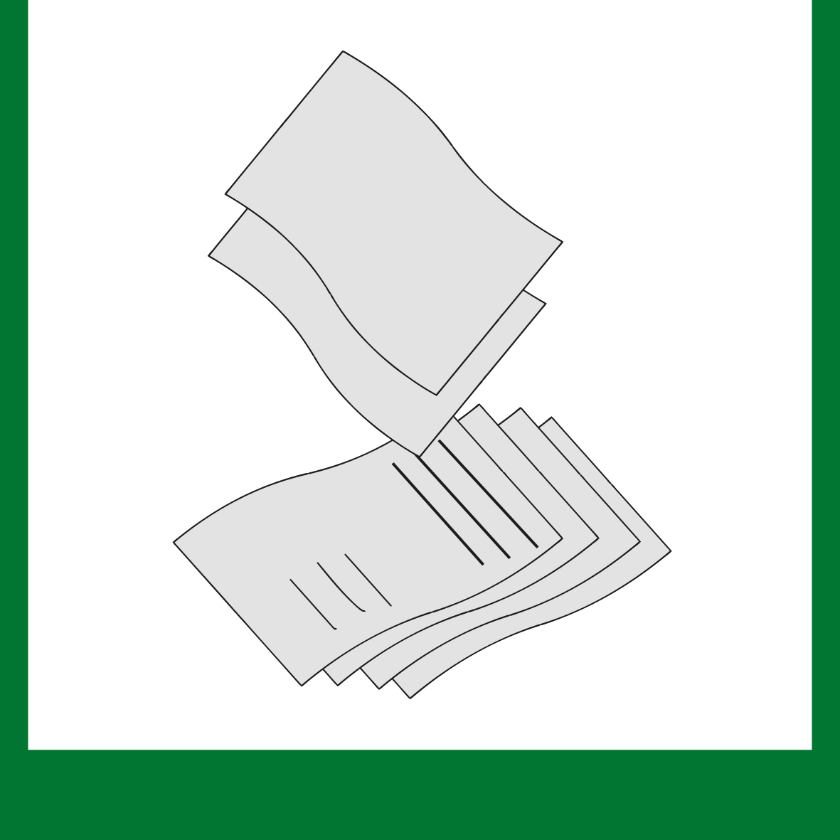 Wertstoffschild - Papier