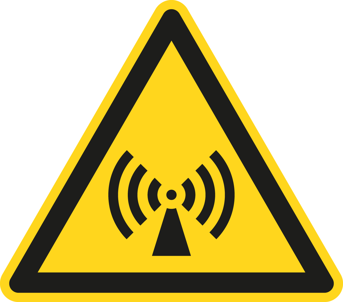 Warnschild - Warnung vor nicht ionisierender Strahlung