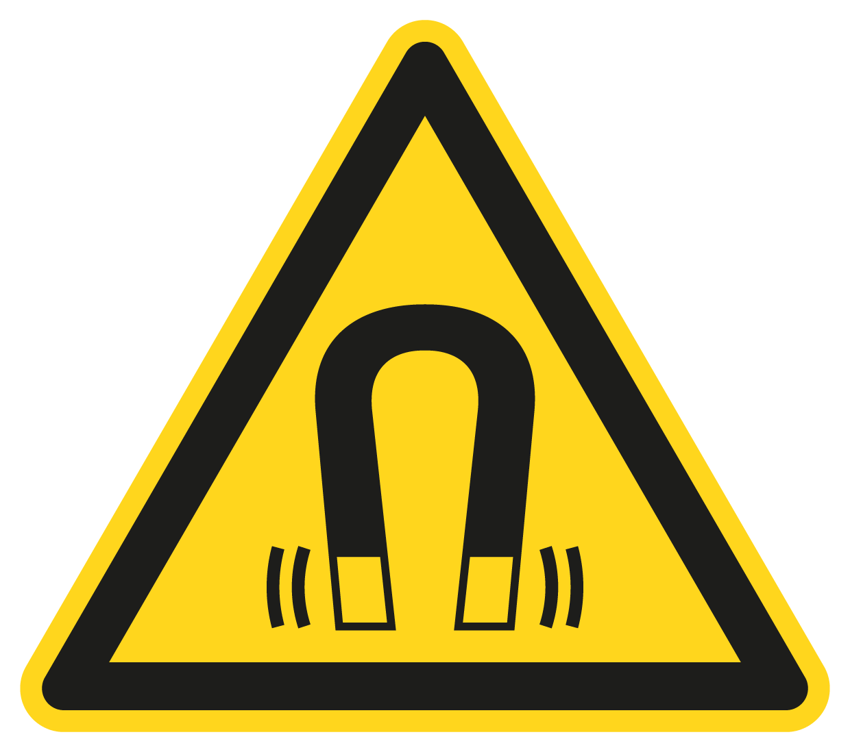 Warnschild - Warnung vor magnetischem Feld