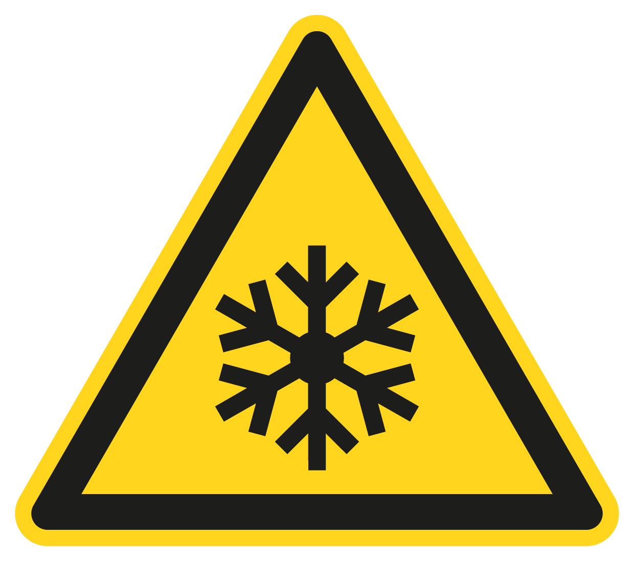 Warnschild - Warnung vor niedriger Temperatur/Frost