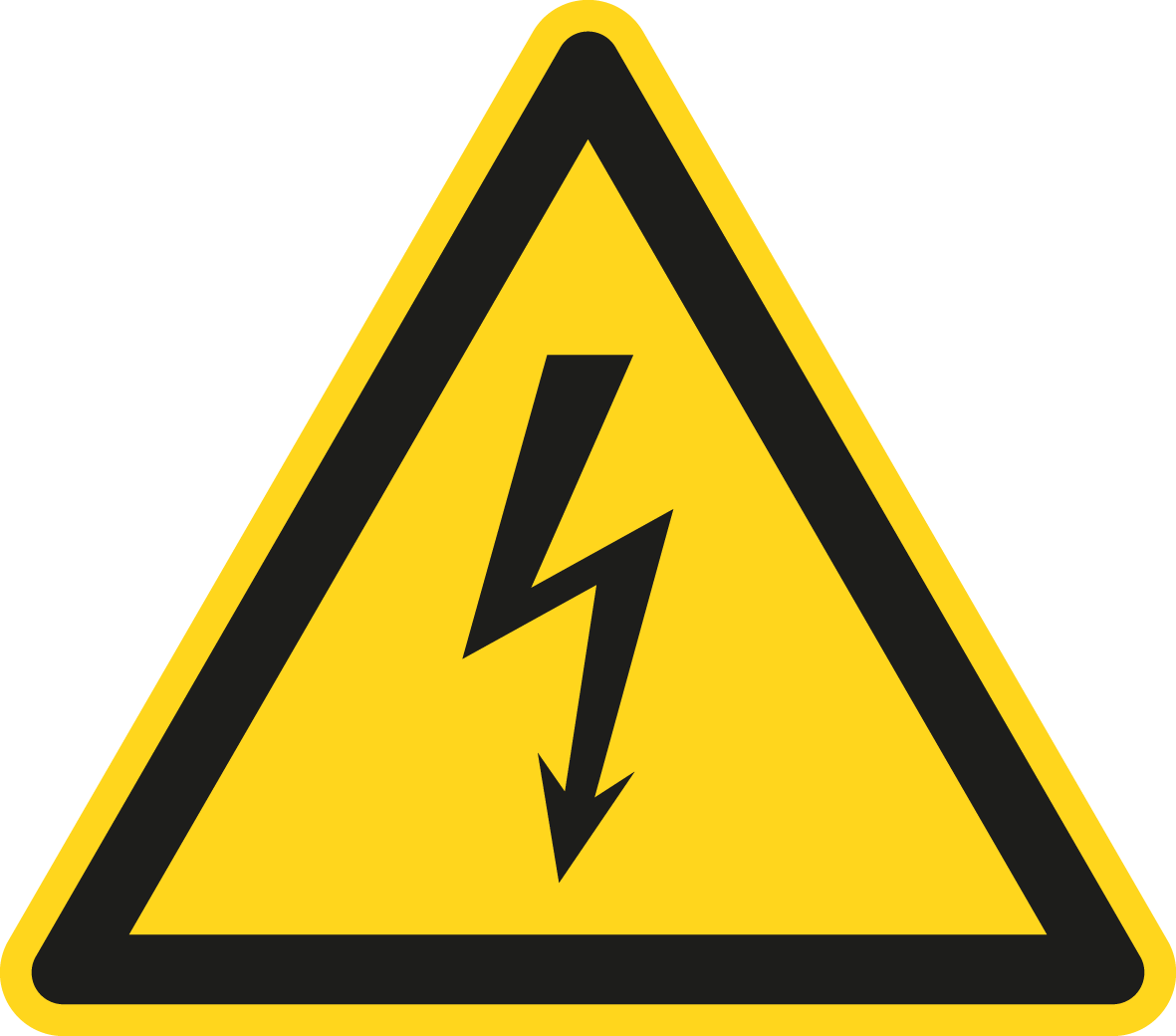 Warnschild - Warnung vor elektrischer Spannung